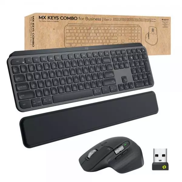 Logitech MX Keys combo for Business Gen 2 tastiera Mouse incluso RF senza fili +