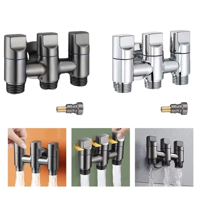 Lot De 2 Vannes De Dérivation 3 Voies - Acier Allié Robuste Pour Mini-Pelle Excavatrice Hydraulique