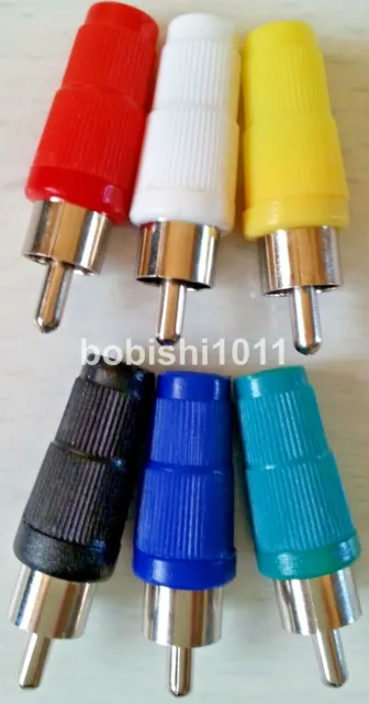 Rca Phono Male Plug Black Blue Green Red White Yellow Connector Solder Terminals