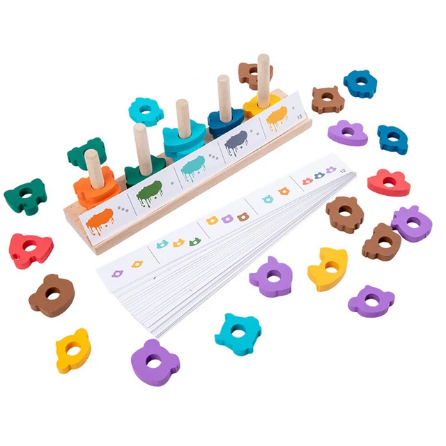 Baby Cognitive Wooden Toy Children Early Educational Puzzle Building Block Toys