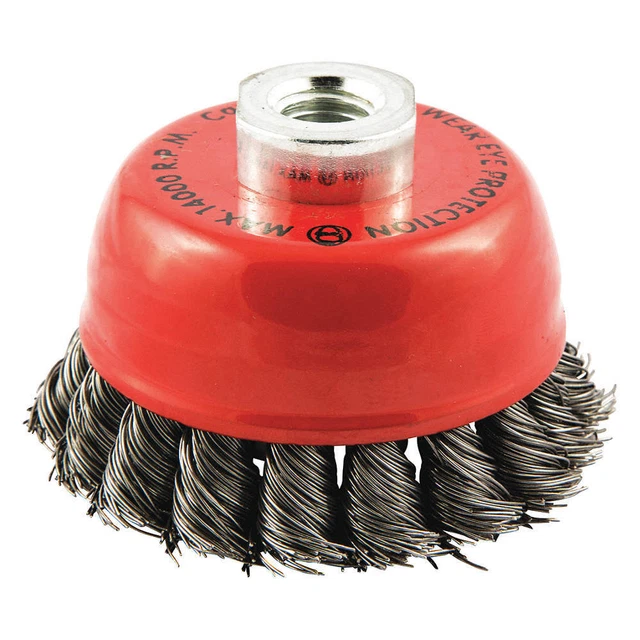 GRAINGER APPROVED 66252838691 Cup Brush,Wire 0.020" dia.,Carbon Steel