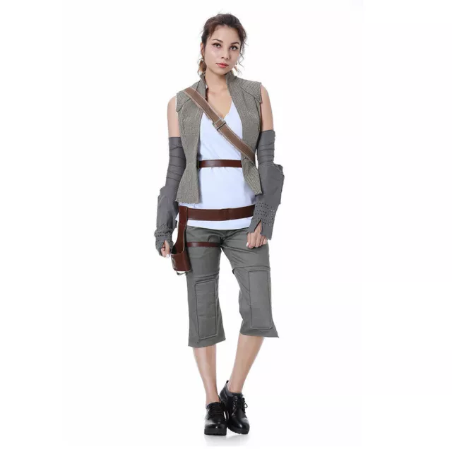 Star Wars: Episode VIII The Last Jedi Rey Cosplay Costume Uniform Suit Outfit