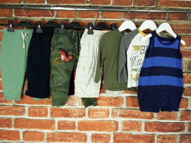 BABY BOY BUNDLE AGE 12-18 MONTHS NEXT GAP etc TOP TROUSERS ROMPER INFANT 86CM
