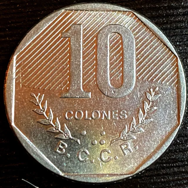 1985 Costa Rica 10 Colones Coin