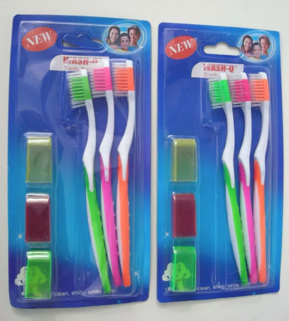TIESOME Lot de 6 brosses à dents extra douces, micro nano brosses à