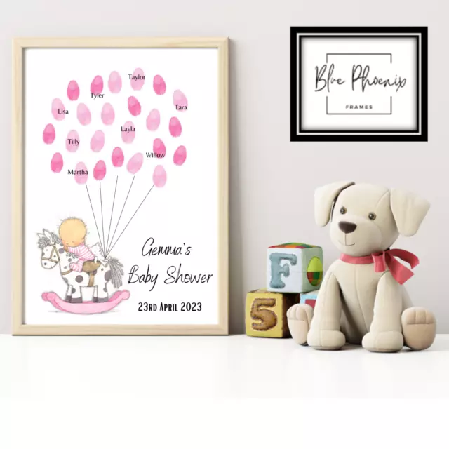 BABY SHOWER - Personalised Fingerprint - Keepsake - INK INCLUDED - A4 & A3  mum