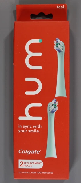 Juego de 2 cabezales de cepillo de repuesto Colgate Hum Teal P9941975 de 2 nuevos [GS 46-1]