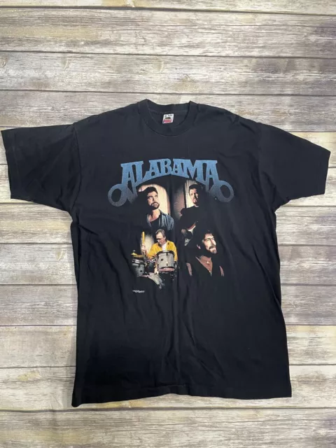 Vintage Alabama Adult 2XL Rock Band Tour Graphic Single Stitch T Shirt Concert