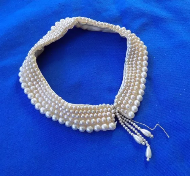 Vintage Collar Satin Lined 5 Rows Graduated Pearls Truly Regal Art Craft Japan