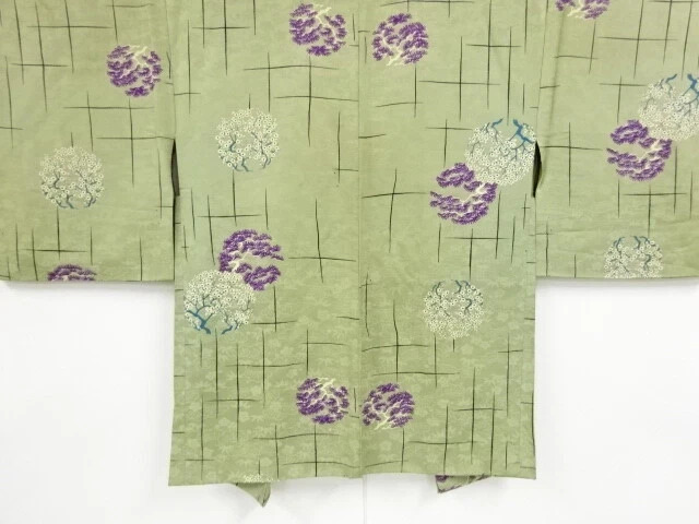 48077# Japanese Kimono / Antique Haori / Branch Flower With Pine