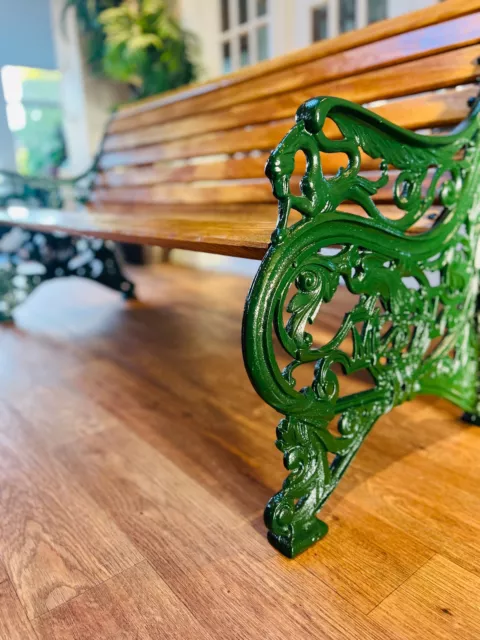 Rare Victorian Bench finished in Green