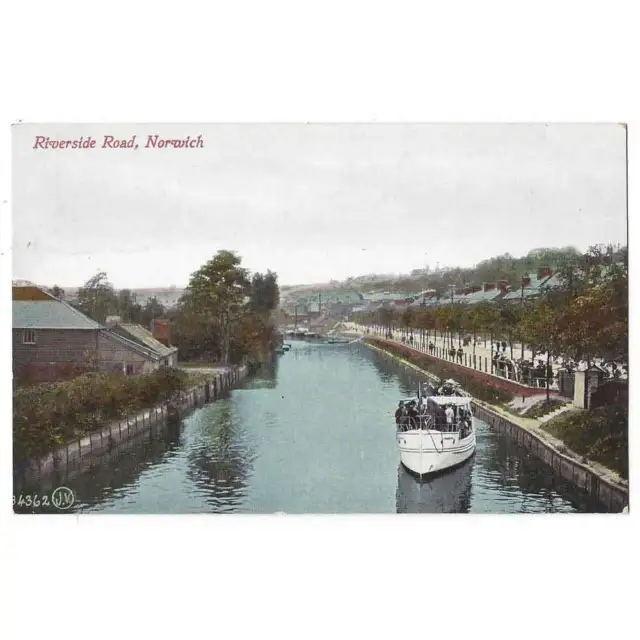 NORWICH Riverside Road, Norfolk Postcard by Valentine, Unused