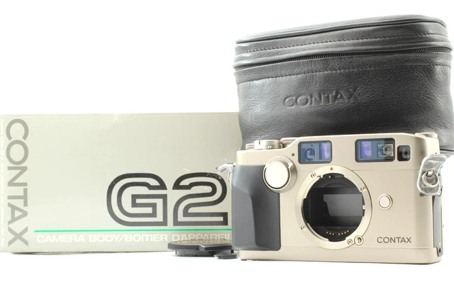 【Near MINT+++ IN BOX】 Contax G2 35mm Film Camera Body Titan Silver JAPAN