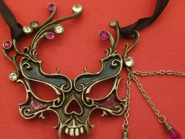 Alchemy Gothic Deception (Skull Mask) Necklace 2