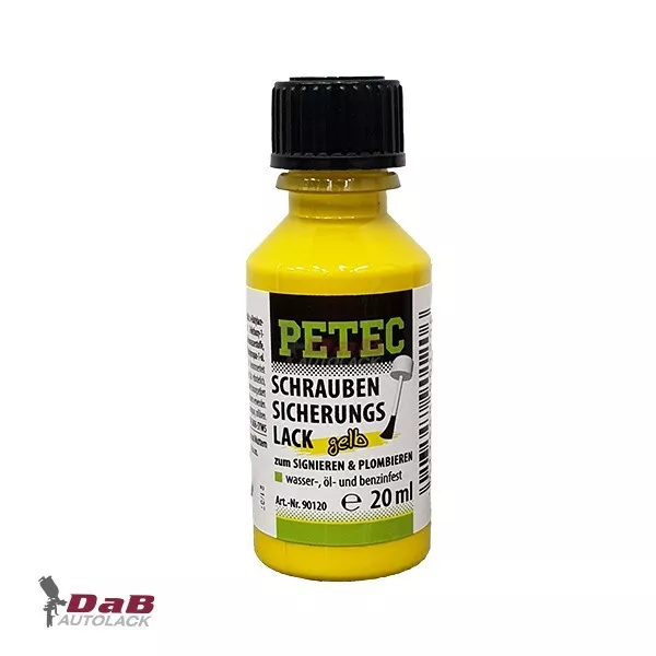 Petec Schraubensicherungslack 20 ml - gelb (90120)