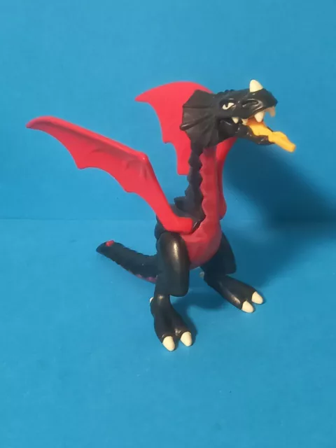 Playmobil Drache Ca. 16cm Schwarz Rote Flügel Dragon Asia Drachenburg Ritter