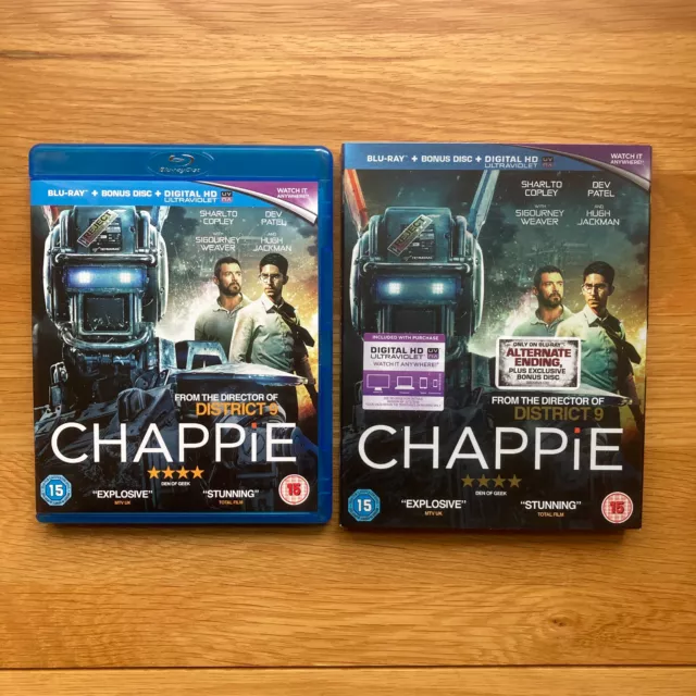 Chappie [Blu-ray 2015] Like New Including Card Slip Case