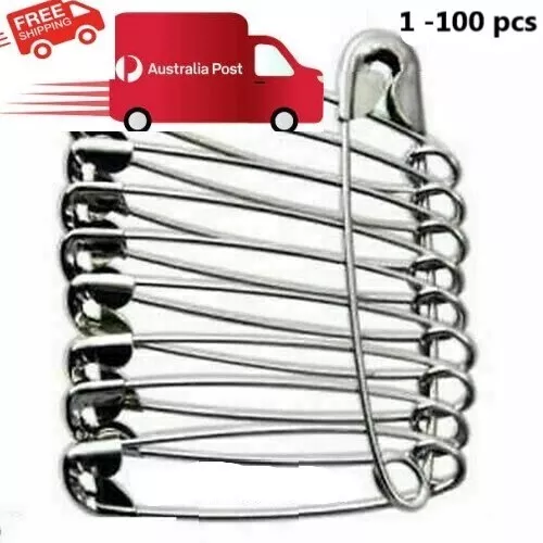 1 - 100 pcs Large 55mm Safety Pins Craft Sewing Knitting Free Post