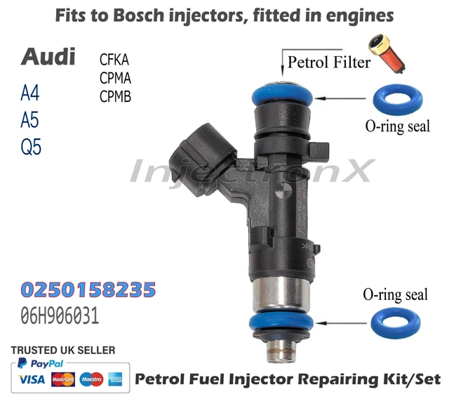 Injectronx Fuel Injector Service Kit – O-Ring & PTFE Seal For Audi VW 2.0 TSI TFSI