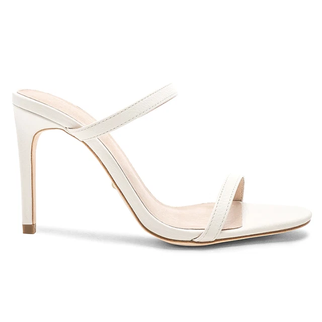 RAYE Nina Slip On Mule Heels in White SZ 7