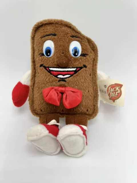 Jack & Jill Ice Cream Sandwich Plush Beanie Advertising "Sam E. Wich" Toy Washed