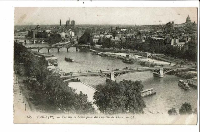 CPA-Carte postale France-Paris-Vue sur la Seine prise du Pavillon de Flore  VM
