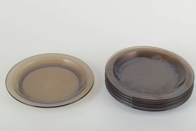 Lot de 6 tasses en verre rose en très bon état - Arts de la table