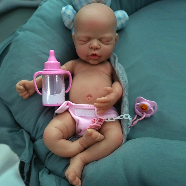 Micro Preemie Full Body Silicone Baby Doll Boy Lifelike Reborn Doll Children For