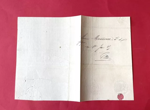 Lettre XIX ème à Monsieur le Provost de Launay Préfet du Calvados en 1862 2