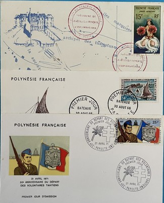 timbres France Polynesie Lot Enveloppes Premier Jour