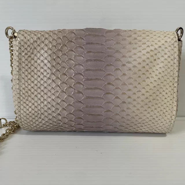 COACH Pink Madison Convertible Clutch Bag Python Embossed Leather 2