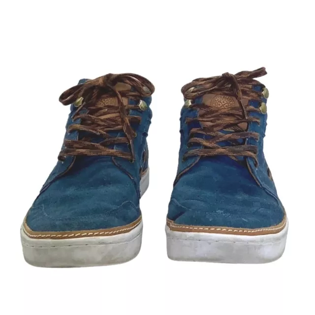 TED BAKER UK 8 EU 42 Sibar Mid Lace Up Chukka Sneaker Boot Suede Blue ...