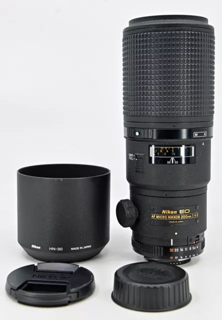 Nikon ED AF Micro Nikkor 200mm f/4d lens - Very Good