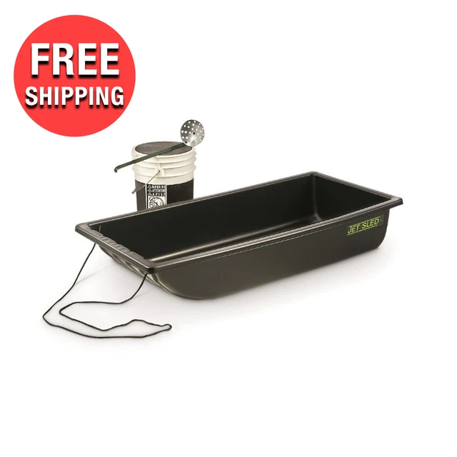 Durable Rugged Jet Ice Fishing Sled Polyethylene Hauling Tow Rope SWB3 Wear Bars
