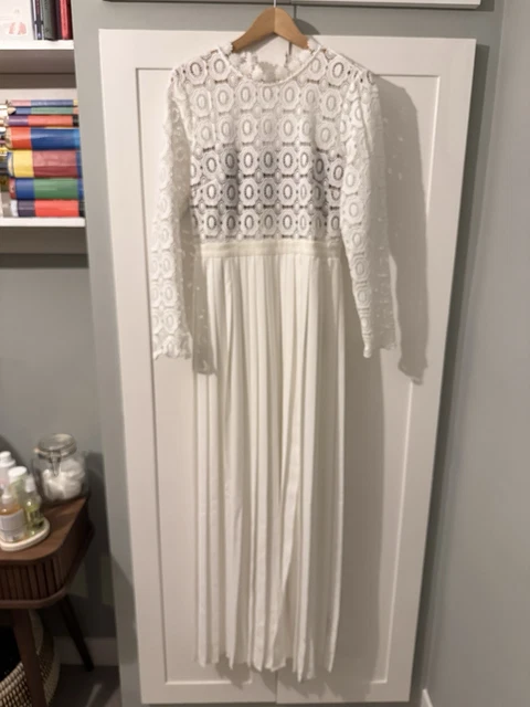 SELF PORTRAIT PLEATED Crochet Floral Maxi Dress, UK12. 2 available 167.10  - PicClick UK