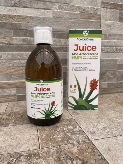 ALOE ARBORESCENS JUICE 500 ml PURO SUCCO DI ALOE DEPURATIVO EMOLLIENTE LENITIVO