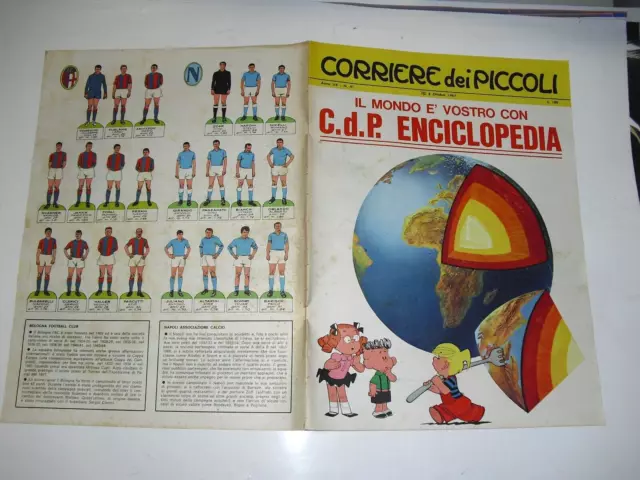 CORRIERE DEI PICCOLI (1967) 41 figurine calcio BOLOGNA NAPOLI ottimo