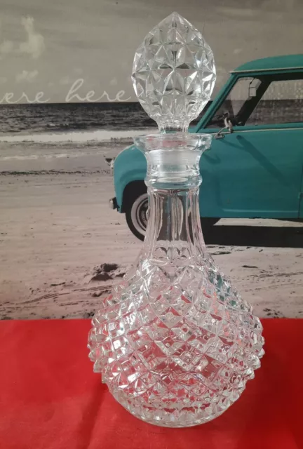 Vintage Heavy Crystal Decanter