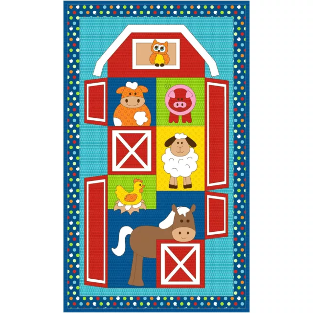 Kids Quilts Patterns - Barn stacks.  Applique /Patchwork wallhanging pattern