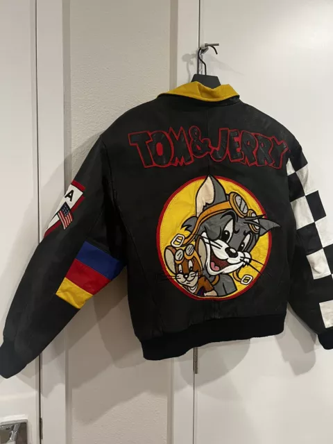 Vintage Tom And Jerry Cartoon Leather Jacket