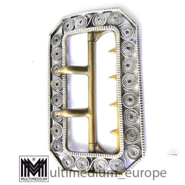 Jugendstil Gürtel schließe Gürtel schnalle 1900 Metal l versilbert belt buckle