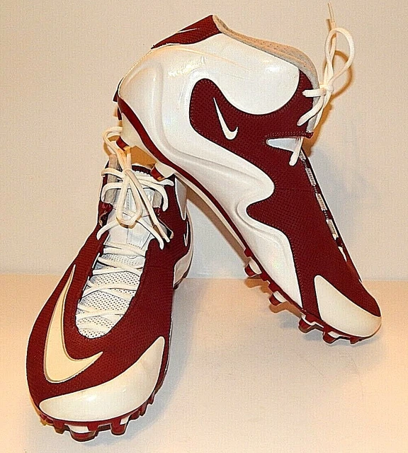 NIKE CLEATS MENS 16 White Red Air Zoom Flyposite TD Football