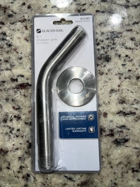 Glacier Bay 8 Inch Universal Shower Arm with Flange Chrome 231890 NEW