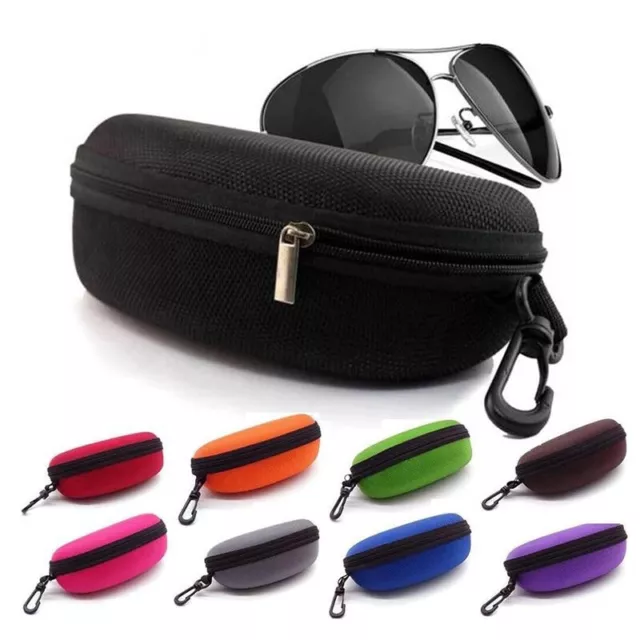 Fashion Portable Hard Oxford Cloth Zipper Box Eyewear Sunglasses Storage Case