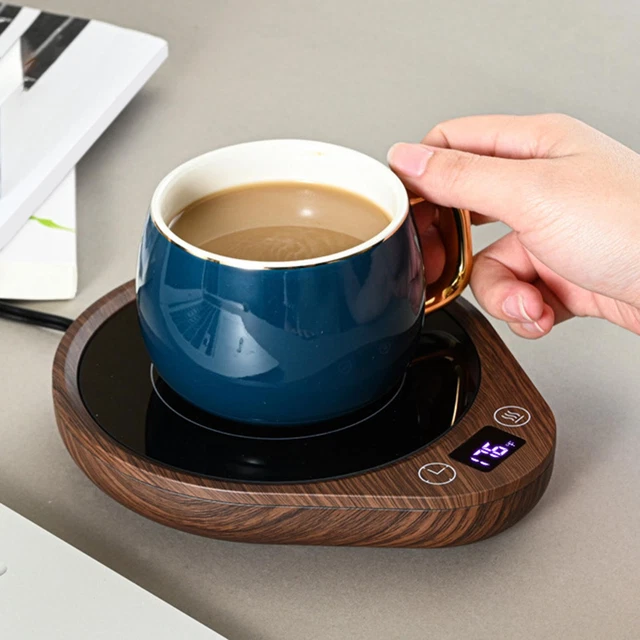 Calentador de tazas eléctrico enchufe, calentador de bebidas, placa térmica para