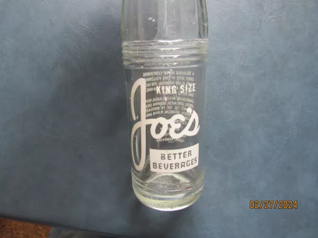 JOE'S - York Bottling Co., York, Nebraska - 10 oz. ACL Soda Bottle