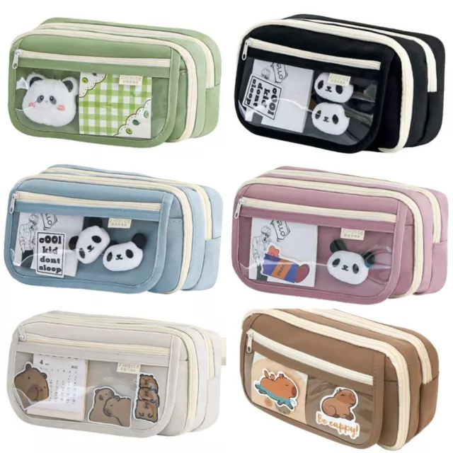 Large Capacity Panda Pencil Cases Stationery Storage Bag  Office Supplies