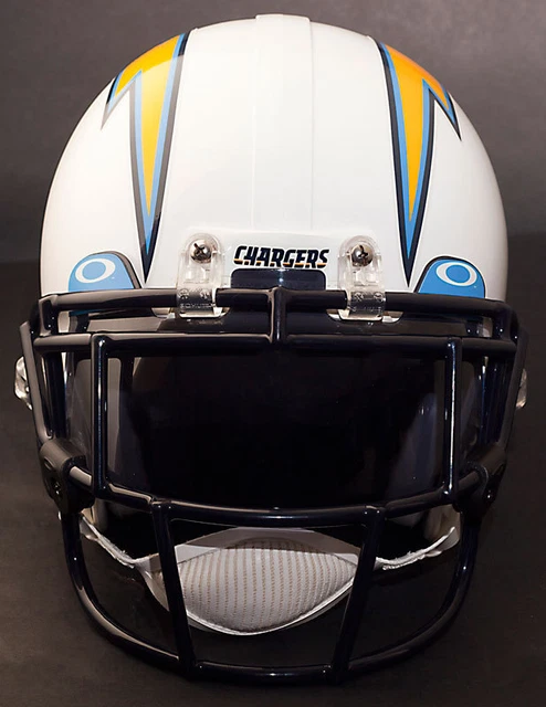 SAN DIEGO CHARGERS NFL Schutt EGOP Football Helmet Facemask/Faceguard NAVY BLUE 3