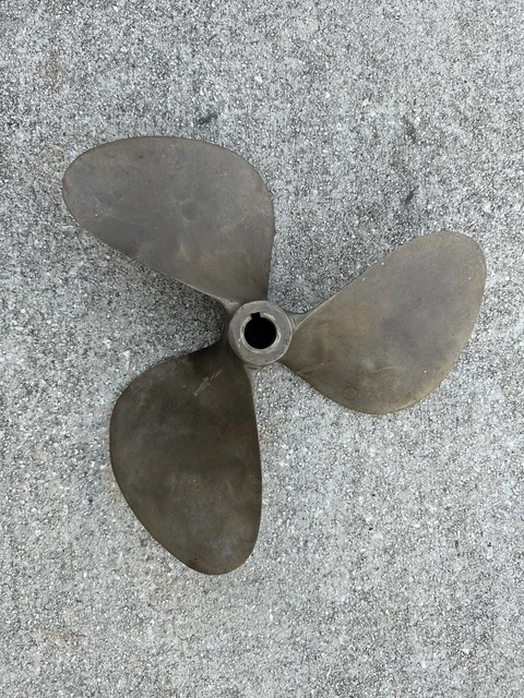 Vintage Bronze Boat 3 Blade Prop Propeller