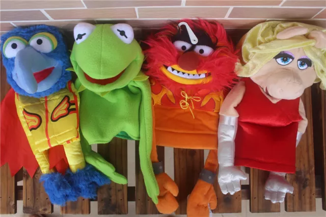 The Muppet Show Kermit the Frog Gonzo Animal Miss Piggy plush puppet 4PCS 2